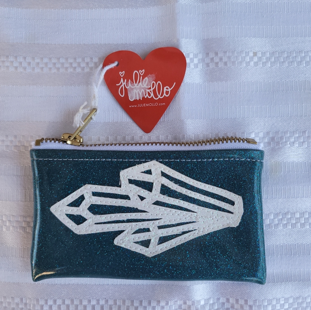 Julie Mollo Green Clutch Handbag Purse